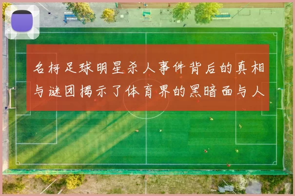 名柯足球明星杀人事件背后的真相与谜团揭示了体育界的黑暗面与人性考验